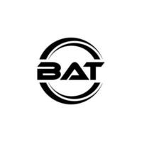 BAT letter logo design in illustration. Vector logo, calligraphy designs for logo, Poster, Invitation, etc.