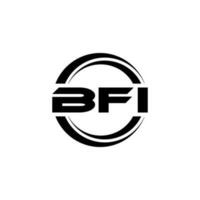 bfi letra logo diseño en ilustración. vector logo, caligrafía diseños para logo, póster, invitación, etc.