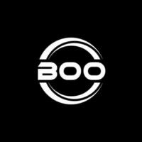 BOO letter logo design in illustration. Vector logo, calligraphy designs for logo, Poster, Invitation, etc.