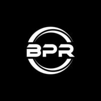 bpr letra logo diseño en ilustración. vector logo, caligrafía diseños para logo, póster, invitación, etc.