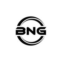 diseño de logotipo de letra bng en ilustración. logotipo vectorial, diseños de caligrafía para logotipo, afiche, invitación, etc. vector