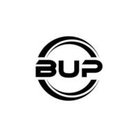 BUP letter logo design in illustration. Vector logo, calligraphy designs for logo, Poster, Invitation, etc.