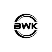 bwk letra logo diseño en ilustración. vector logo, caligrafía diseños para logo, póster, invitación, etc.