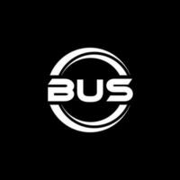 autobús letra logo diseño en ilustración. vector logo, caligrafía diseños para logo, póster, invitación, etc.