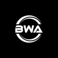 BWA letter logo design in illustration. Vector logo, calligraphy designs for logo, Poster, Invitation, etc.