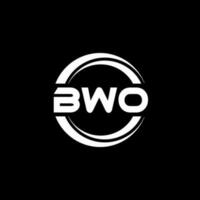 BWO letter logo design in illustration. Vector logo, calligraphy designs for logo, Poster, Invitation, etc.