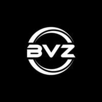 bvz letra logo diseño en ilustración. vector logo, caligrafía diseños para logo, póster, invitación, etc.