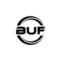 BUF letter logo design in illustration. Vector logo, calligraphy designs for logo, Poster, Invitation, etc.