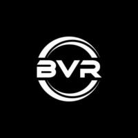 bvr letra logo diseño en ilustración. vector logo, caligrafía diseños para logo, póster, invitación, etc.