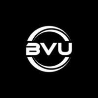BVU letter logo design in illustration. Vector logo, calligraphy designs for logo, Poster, Invitation, etc.