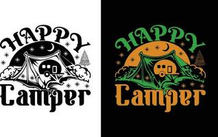 contento camper t camisa , contento camper t camisa archivo vector