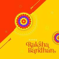 contento raksha Bandhan saludo diseño vector ilustración