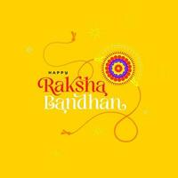 contento raksha Bandhan saludo diseño vector ilustración