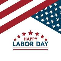 waving america flag with labor day typography, 1 may, united state design concept, beautiful USA flag composition. Labor Day poster design vector