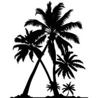 Palm Tree vector Palm tree silhouette Coconut tree vector silhouette