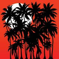 Palm Tree vector Palm tree silhouette Coconut tree vector silhouette