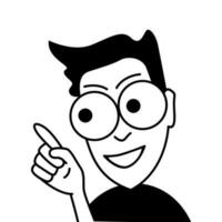 cartoon lineart black and white people vector