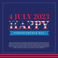 United States independence day celebration post vector