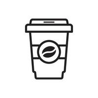café papel taza icono diseño vector