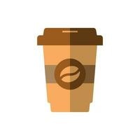 coffee paper cup icon design vector