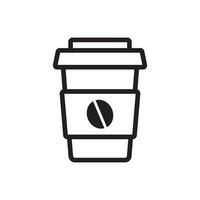 coffee paper cup icon design vector