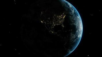 the earth is seen from space with lights on video