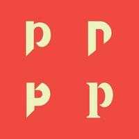 Letter P logo vector template