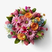 A colorful bouquet of flowers. AI Generated. photo