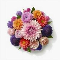 A colorful bouquet of flowers. AI Generated. photo