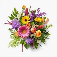 A colorful bouquet of flowers. AI Generated. photo