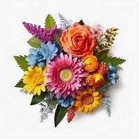 A colorful bouquet of flowers. AI Generated. photo