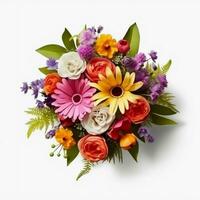 A colorful bouquet of flowers. AI Generated. photo