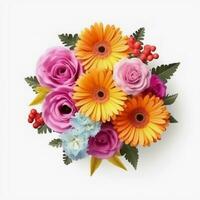 A colorful bouquet of flowers. AI Generated. photo