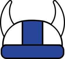 Finland flag viking helmet isolated vector illustration