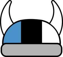 Estonia flag viking helmet isolated vector illustration