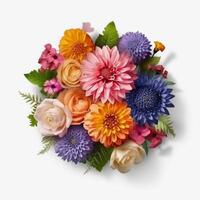 A colorful bouquet of flowers. AI Generated. photo