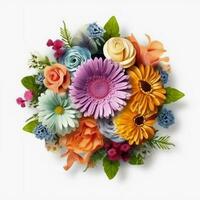 A colorful bouquet of flowers. AI Generated. photo