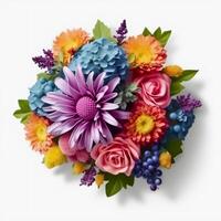 A colorful bouquet of flowers. AI Generated. photo