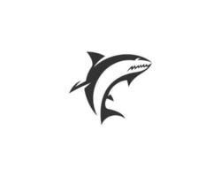 Abstract shark and dolphin logo design icon with hunting teeth vector graphic icon.