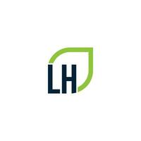 letra lh logo crece, desarrolla, natural, orgánico, simple, financiero logo adecuado para tu compañía. vector