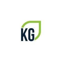 Letter KG logo grows, develops, natural, organic, simple, financial logo suitable for your company. vector