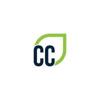 Letter CC logo grows, develops, natural, organic, simple, financial logo suitable for your company. vector