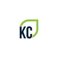 letra kc logo crece, desarrolla, natural, orgánico, simple, financiero logo adecuado para tu compañía. vector