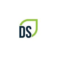 Letter DS logo grows, develops, natural, organic, simple, financial logo suitable for your company. vector