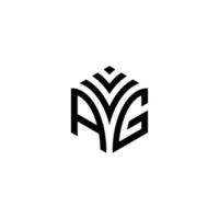 VAG hexagon logo vector, develop, construction, natural, finance logo, real estate, suitable for your company. vector