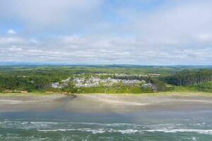 Aerial view of the beach at Seabrook, Washington photo