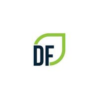 Letter DF logo grows, develops, natural, organic, simple, financial logo suitable for your company. vector