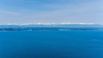 Olympic Mountains and the Puget Sound photo