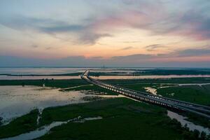 Mobile Bay at sunset photo