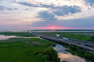 Mobile Bay at sunset photo